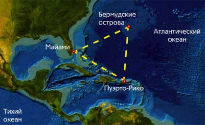 Карта Бермудского треугольника