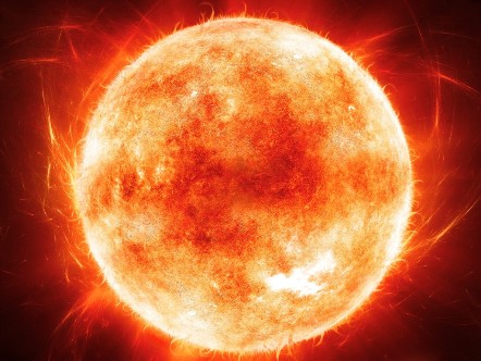 Фотография звезды Солнце в Космосе